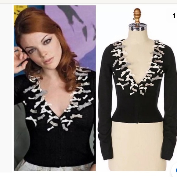 Anthropologie Sweaters - Anthropologie Black Knitted & Knotted Bow Sweater